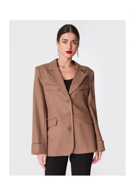 Дамско яке -  301414308 - Вискоза - Вълна - 38 - Кафяв