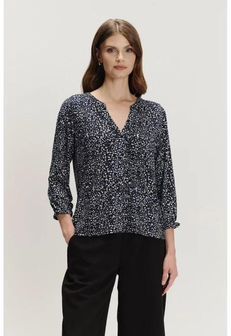 Десенирана блуза с 3/4 ръкави