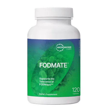 Ензимен комплекс – Подкрепа при FODMAP – при чувствителен и подут стомах, Fodmate™, 2540 mg, 120 капсули