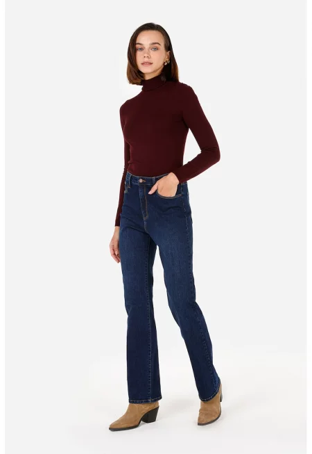 Фино плетен пуловер с поло