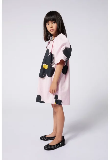 Флорална рокля - Черен/Розово