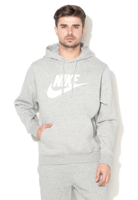 Худи Sportswear Club с лого и джоб кенгуру - Сив