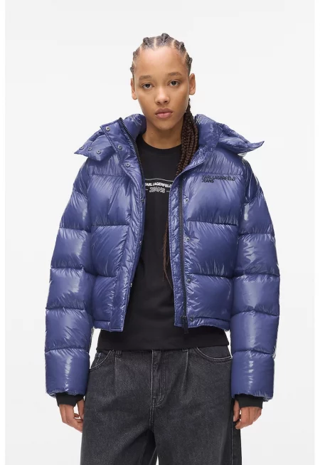 Капитонирано зимно яке - Индигово синьо