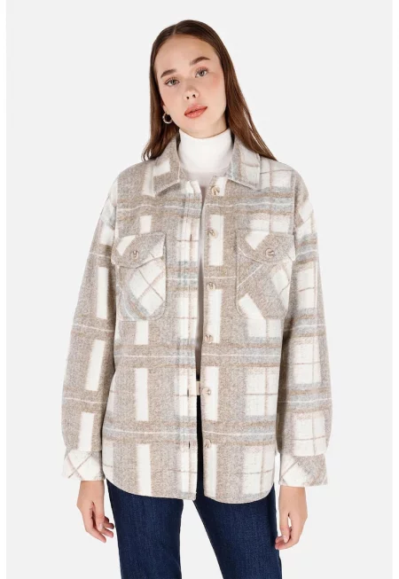 Карирано яке със стандартна кройка