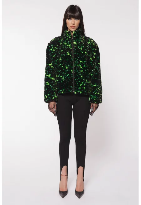 Късо палто от еко пух