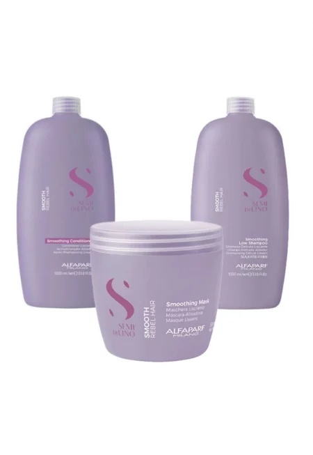 Комплект  Semi Di Lino - Изглаждащ - Шампоан 1000 мл - Балсам 1000 мл - Маска 500 мл