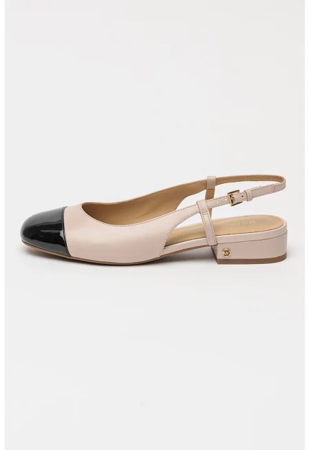 Кожени пантофки с тока - Светлорозов