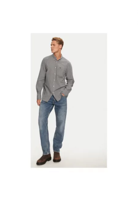 Мъжка риза  304464782 - Памук - Син