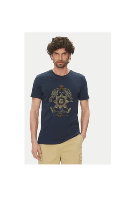 Мъжка тениска  MARG30 JS206 - Памук - Тъмносин - Тъмносин