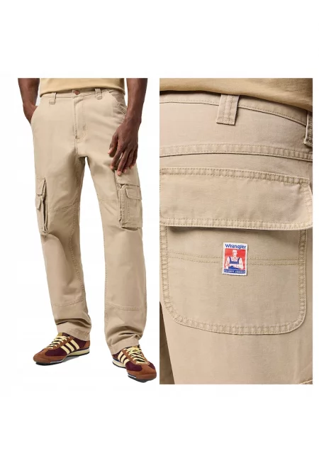 Мъжки панталон -  Cj Rel Cargo Pant - права кройка - средна талия - цип - дълъг - 5 джоба - памук - бежов - Бежов