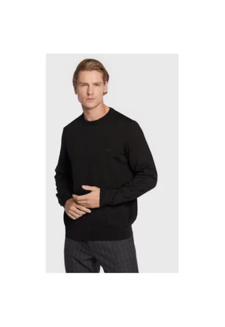 Мъжки пуловер -  301462057 - Вълнен - Черен