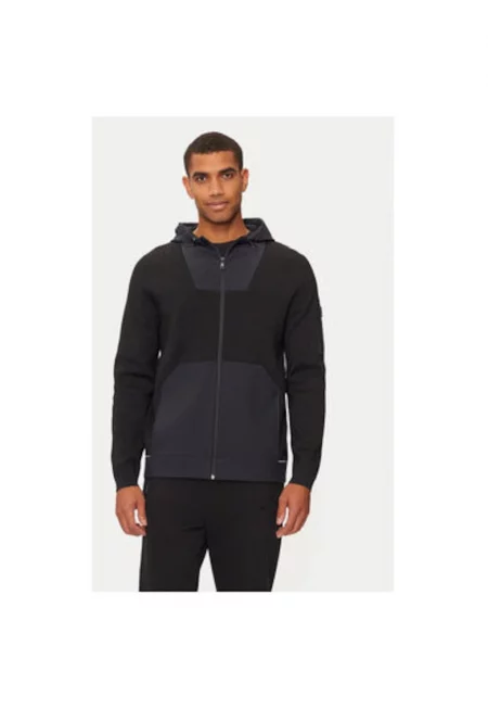 Мъжки пуловер -  304241291 - Полиестер/Вълна/Полиамид - Черен - Черен