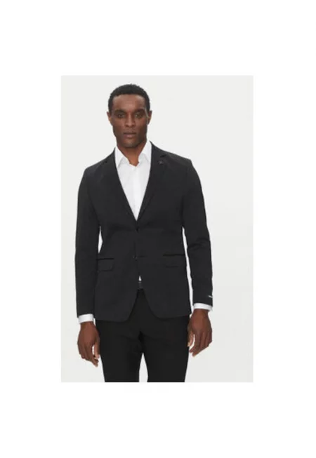 Мъжко яке  155244 552042 - Полиестер/Памук - Черно