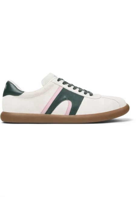 Обувки Pelotas Soller от набук с кожа - Бял