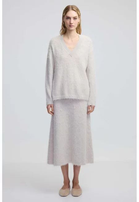 Пола с вълна - Бял