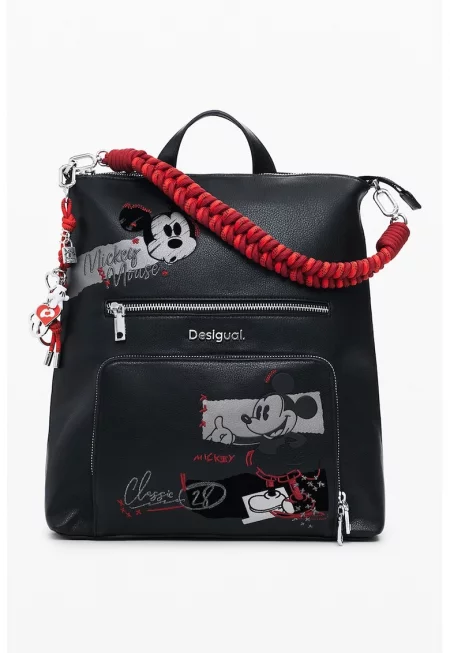 Раница от еко кожа с детайли Mickey Mouse
