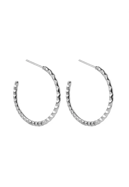 Релефни обеци тип халки