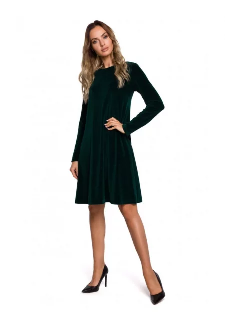 Рокля -  памук/полиестер - зелена