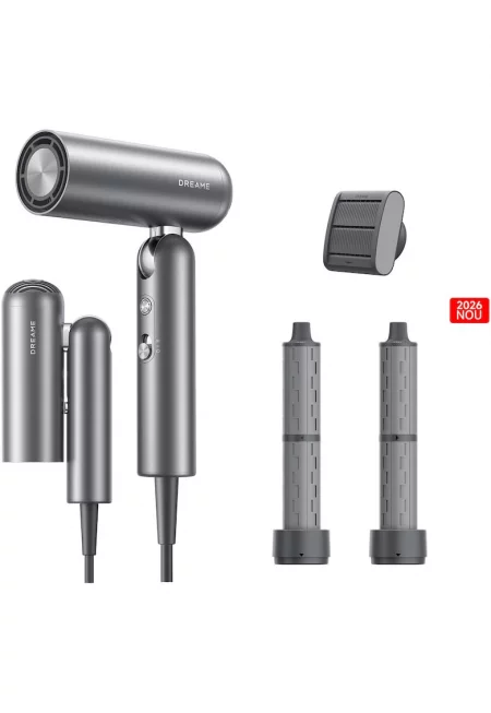 Сешоар и маша  Pocket Pro - 1300W - Сгъваем дизайн - Изсушаване на къса коса за 40 секунди - 300 милиона отрицателни йони/см³ - 60 dB - 110 000 RPM мотор - 300 гр  ...