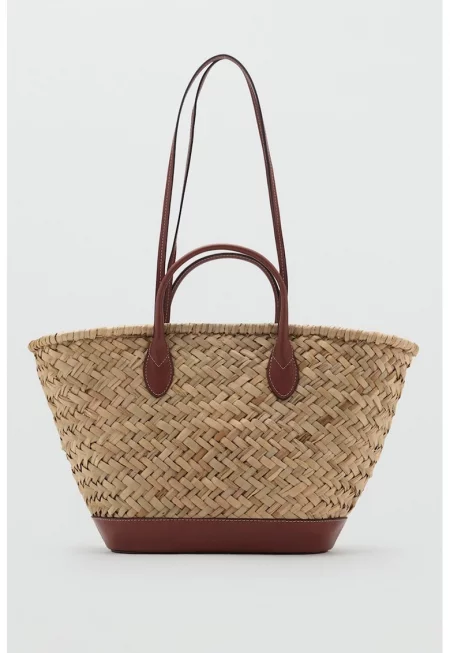 Шопинг чанта с плетен ефект