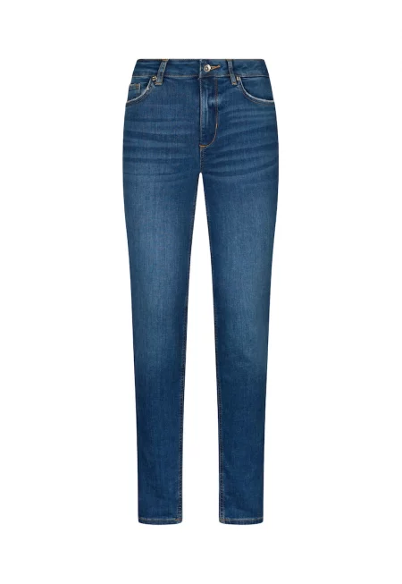 Скини дънки с висока талия - Тъмносин