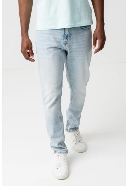 Скосени слим дънки Austin - Прашно синьо