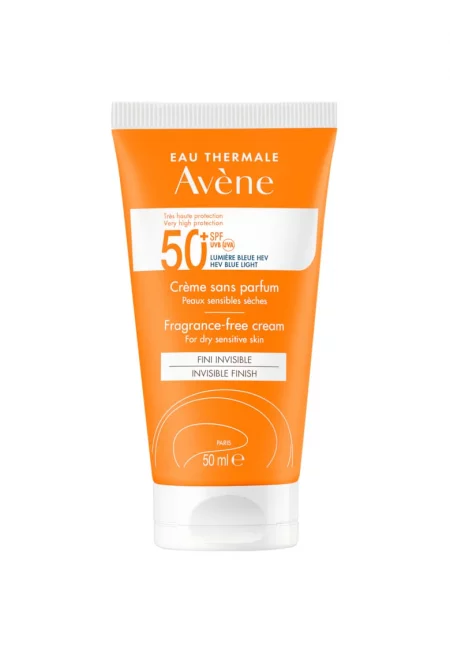 Слънцезащитен крем за лице  SPF 50+ TRIASORB - За чувствителна кожа - Без парфюм - 50 мл