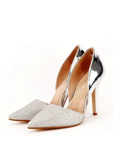 Сребристи обувки - MEGAN