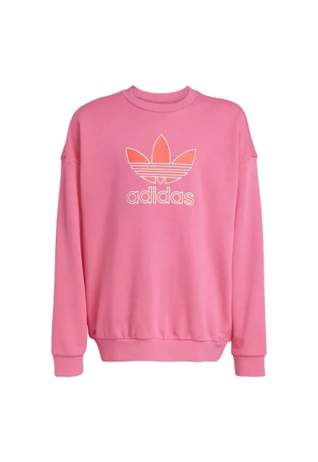 Суичър с кръгло деколте и лого принт - регуларна кройка