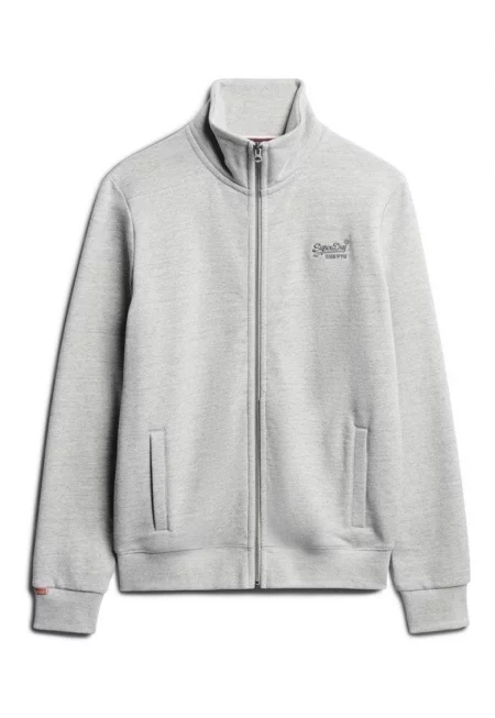 Суитшърт с цип и бродирано лого