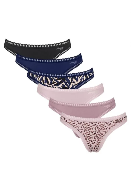 Танга GO Crush - 6 чифта - Розово/Син