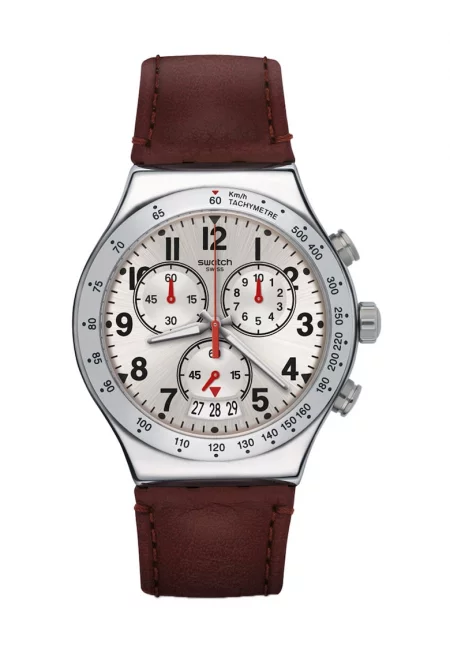 TBC  Man Irony Silvery & Purple Chrono Watch