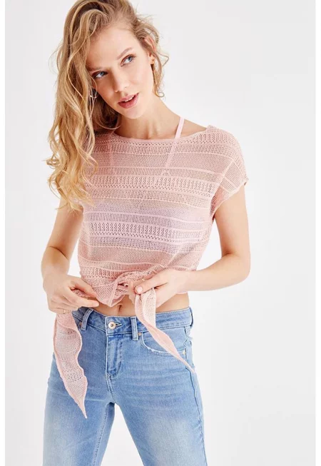 Тениска с ажур