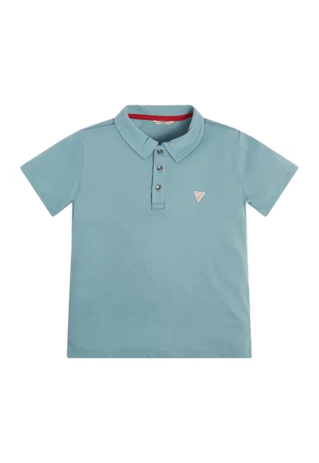 Тениска с яка и лого