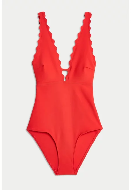 Цял бански от неопрен - Червен