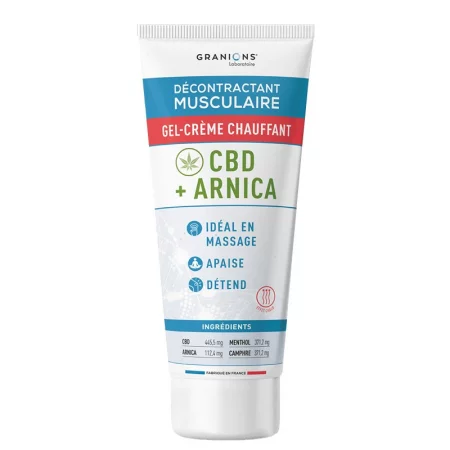 Затоплящ гел-крем със CBD и арника за отпускане на мускулите, 75 ml