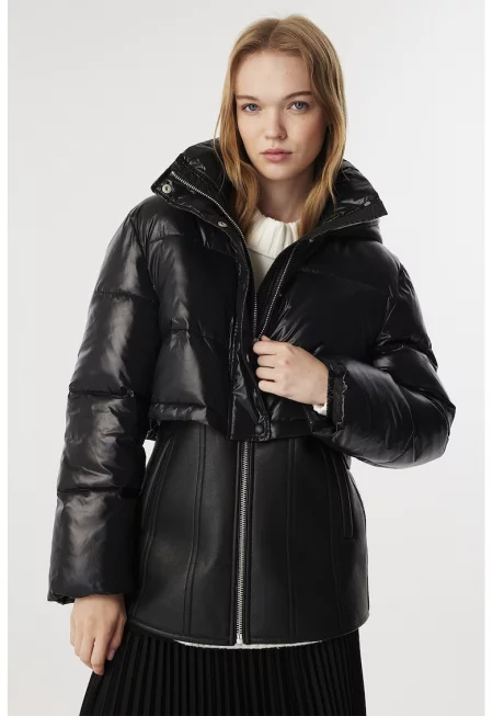 Зимно яке с еко кожа