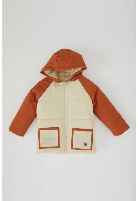 Зимно яке с качулка и джобове