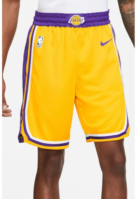 Баскетболни шорти Los Angeles Lakers с Dri-Fit - Шафраново жълто/Аметист