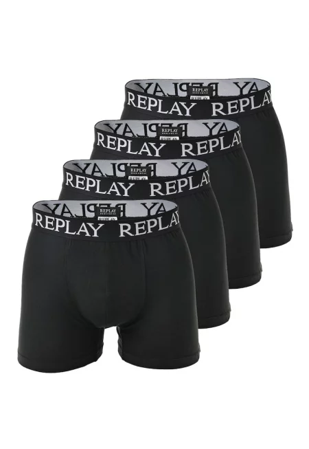 Боксерки с лого - 4 чифта - Черен