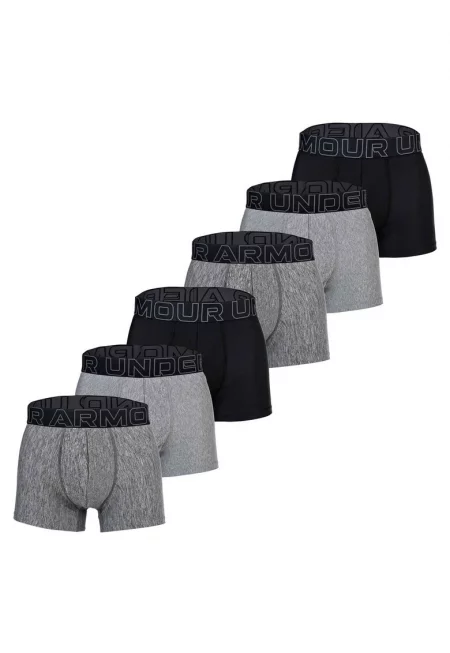 Боксерки с лого - 6 чифта - Черен/Сив