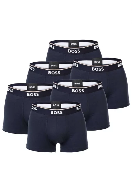 Боксерки с лого - 6 чифта - Тъмносин