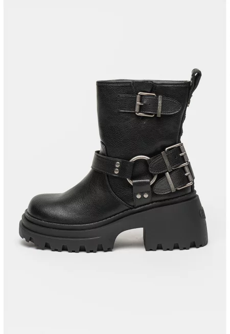 Боти Bravr Biker с масивен ток - Черен