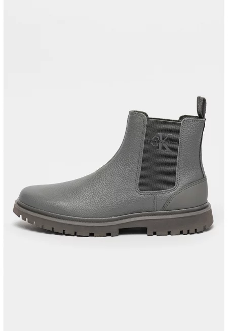 Боти Chelsea с кожа - Tъмносив