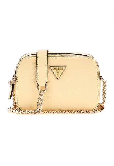 Чанта Noelle от еко кожа с релеф Сафиано - Жълт