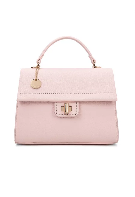 Чанта за рамо от еко кожа - Розово