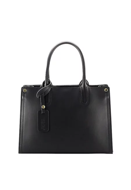 Черна чанта от естествена кожа 8969 122 11409