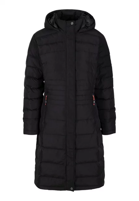 Дълго зимно яке Bitsy с пухена вата - Черен