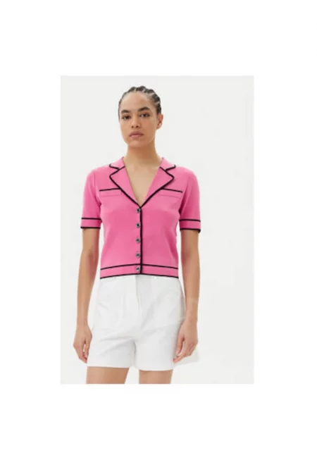 Дамска блуза  241-MEDIN - Полиестер/Вискоза - Розов - Розово