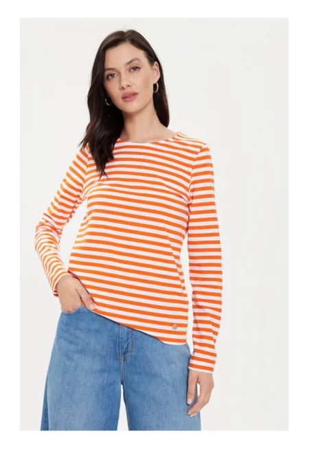 Дамска блуза -  65824 - Памук - Оранжев